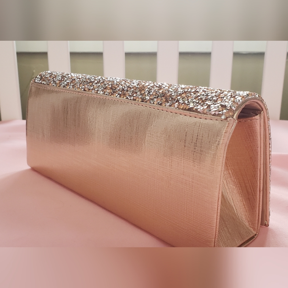 Metallic glitter rose gold purse - Picture 3 of 9